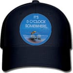 5 o clock blue ball cap