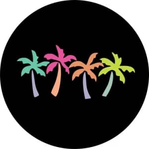 Four Color Palm Tree Tire Cover