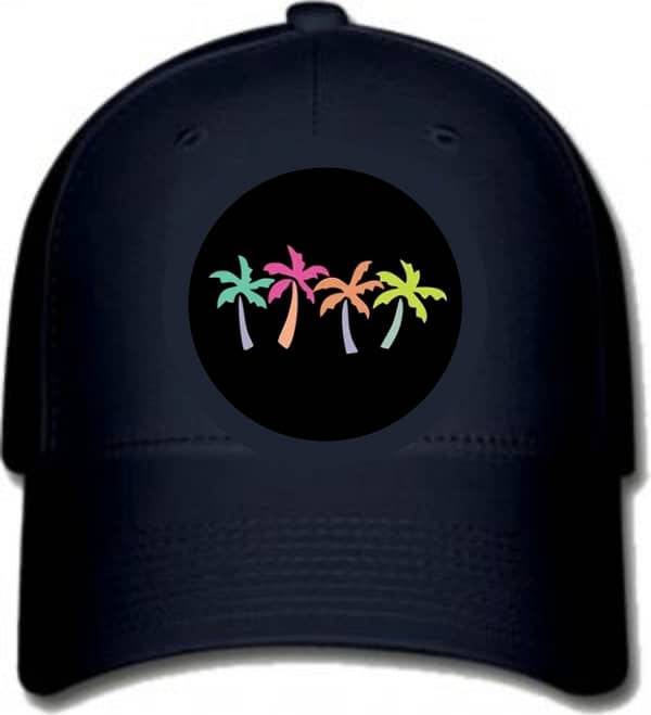 Four Color Palm Tree ball cap